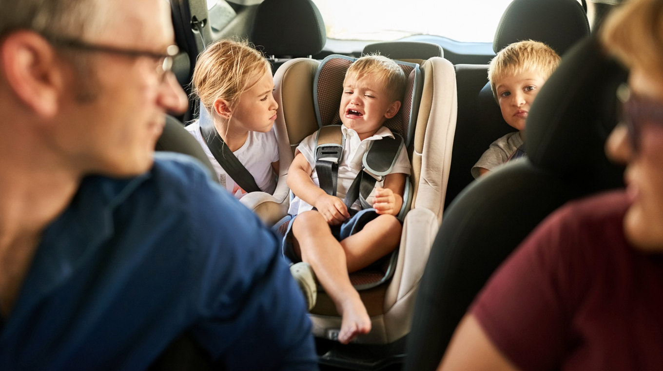 Baby fussy store in car seat