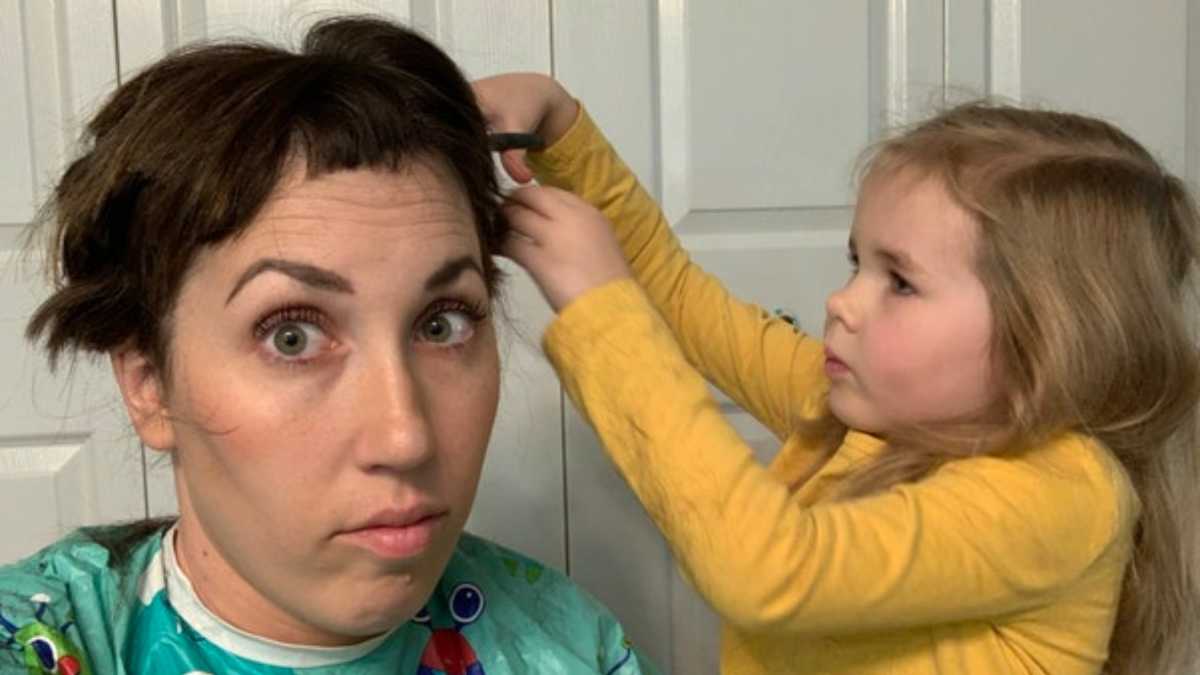 Mom Lets Her 4 Year Old Give Her A No Holds Barred Haircut