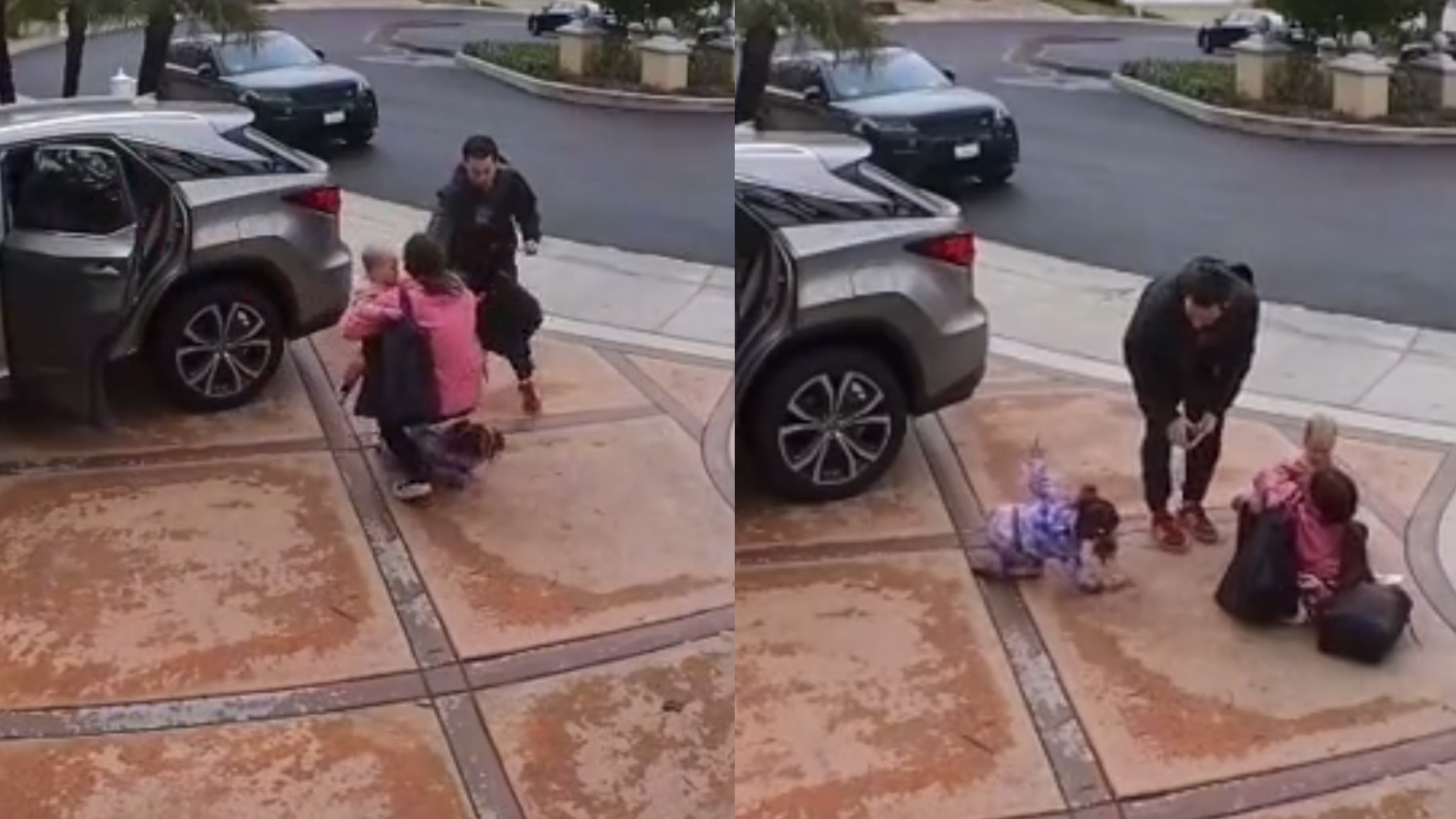 Video of Mom Falling While Getting Kids Out the Car Sparks Single Married Mom Debate pic