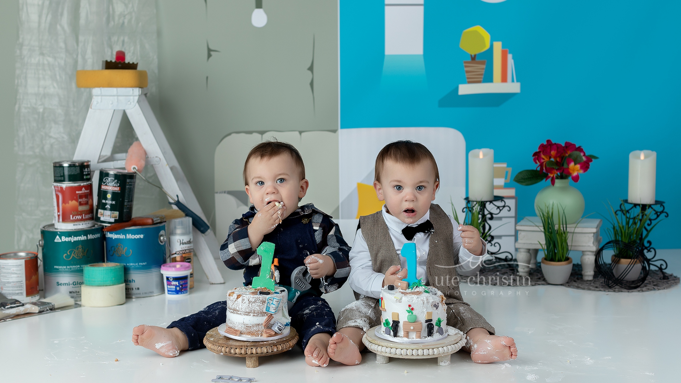 Twins 1st Birthday Cake Smash | Milwaukee, Door County and Green Bay  Wedding Photographers | Karen Ann Photography