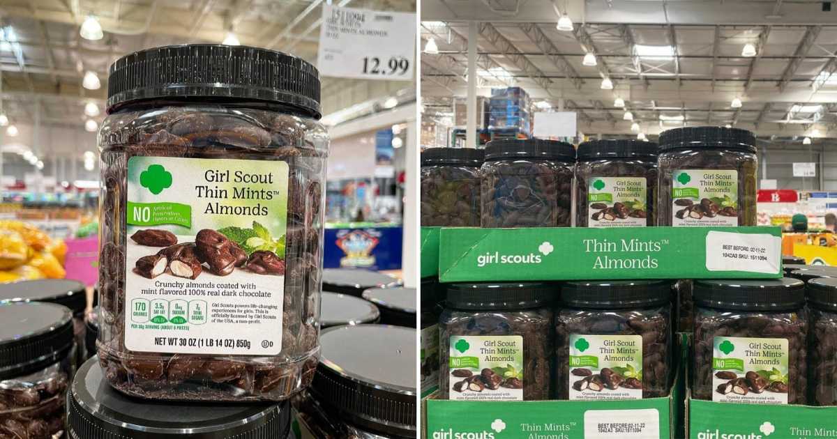 Costco Is Now Selling Jars of Official Girl Scout Thin Mint Almonds |  Mom.com