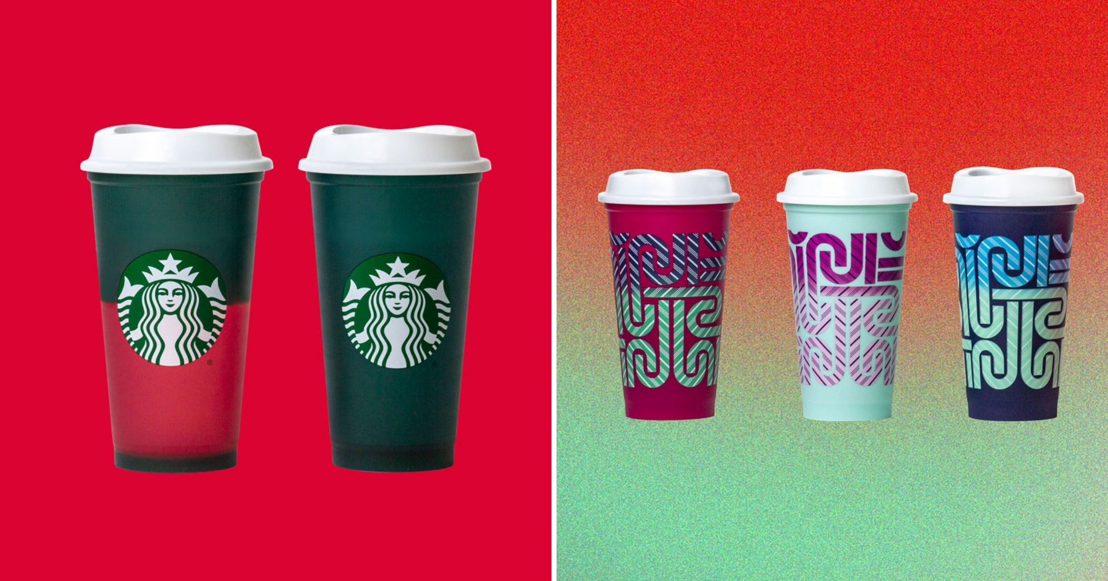 Starbucks COLOR CHANGING CANDY CANES CHRISTMAS HOT CUPS 5 PACK HOLIDAY 2020 