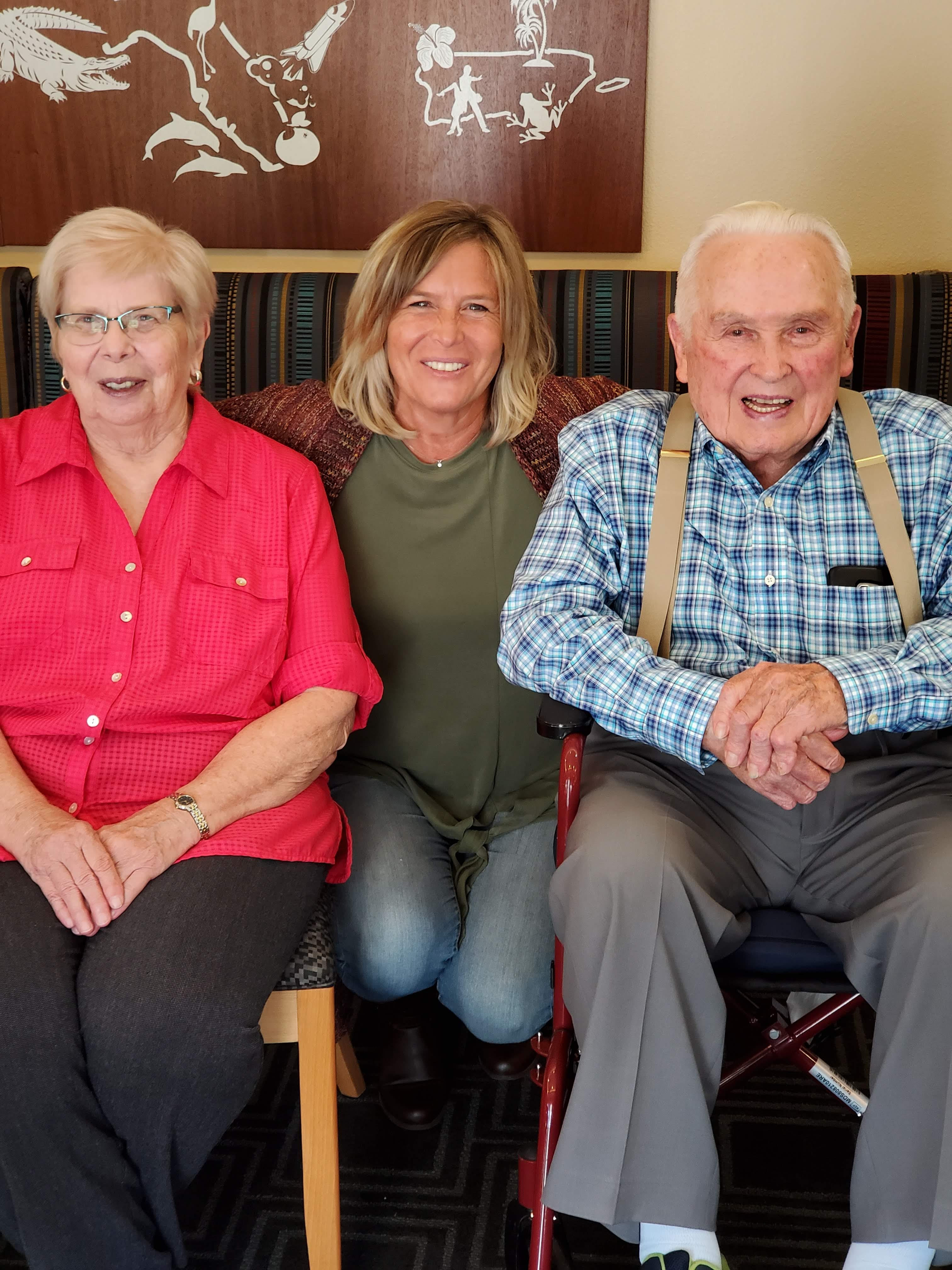 Anne with her parents
