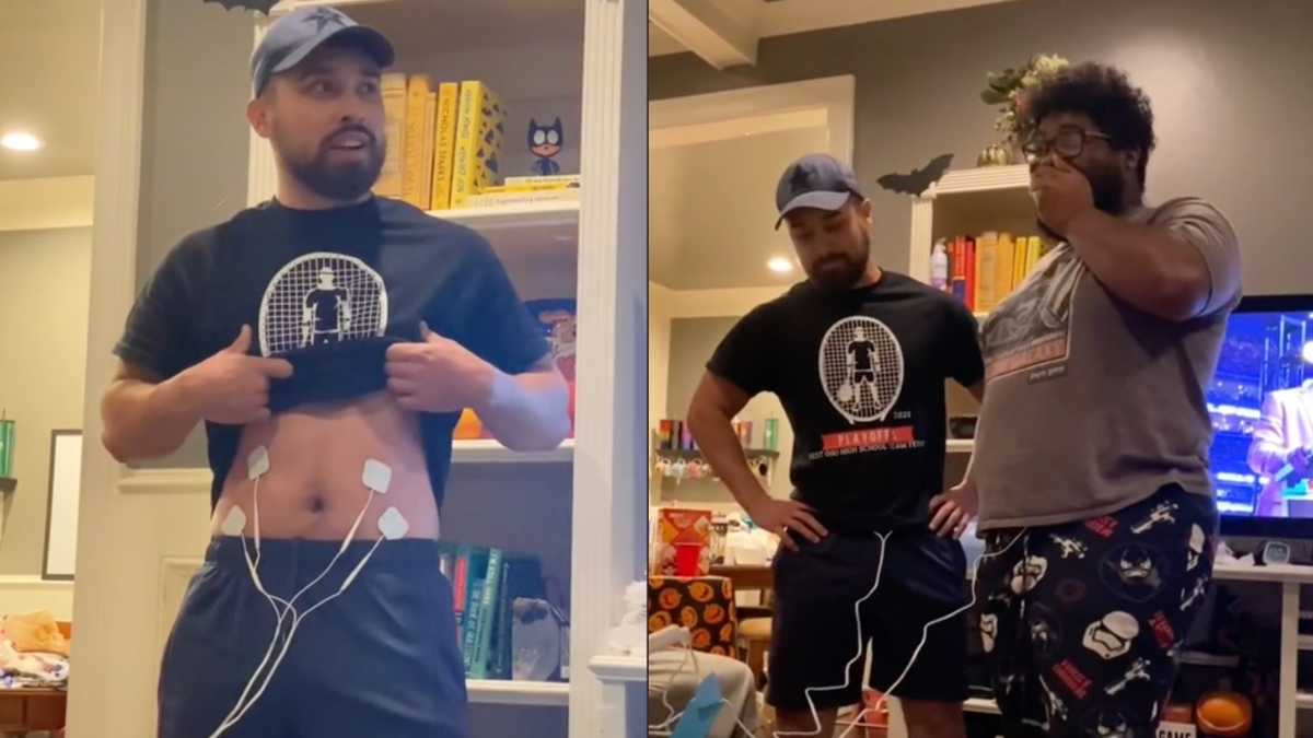 Watch Men Try Out A Period Pain Simulator