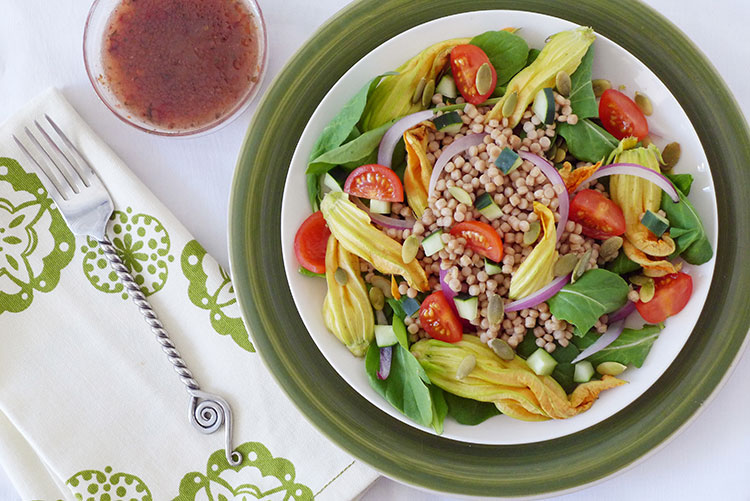 Couscous Squash Blossom Salad