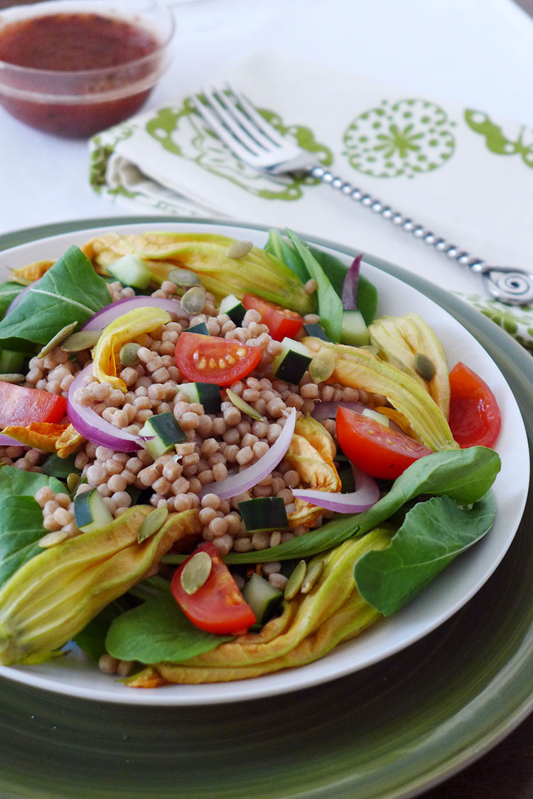 Couscous Squash Blossom Salad