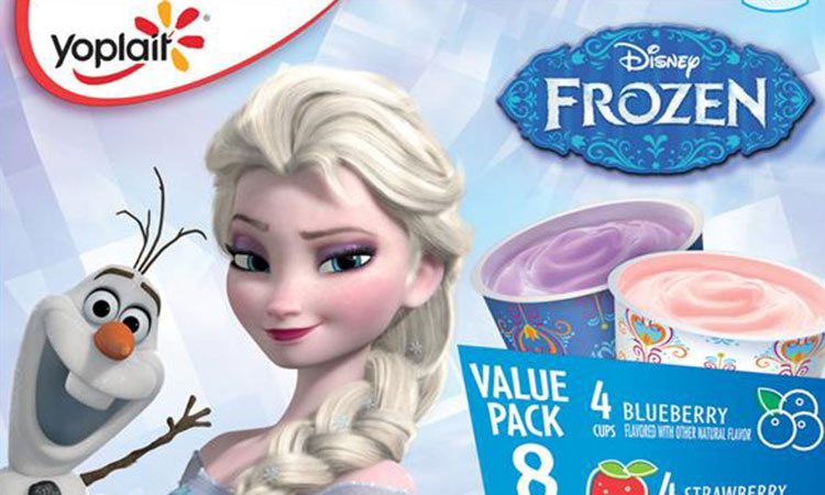 Yoplait Strawberry & Blueberry Kids Yogurt Pack, Disney Frozen, 8 Cups