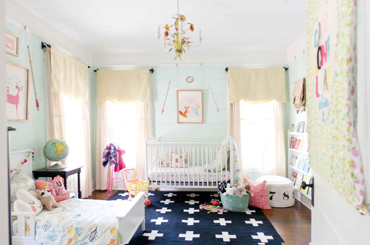 nursery with bed for mom