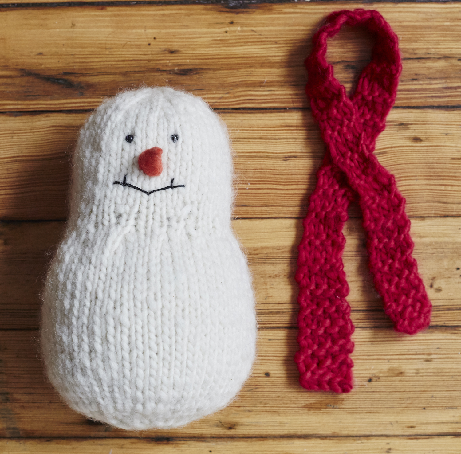DIY Knit Snowman