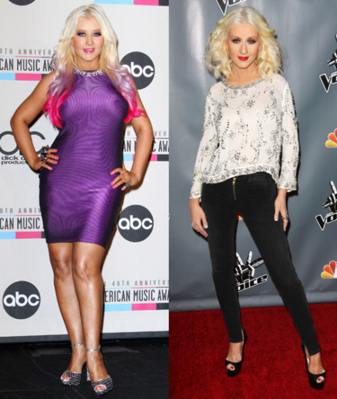 Christina Aguilera Before And After Weight Gain