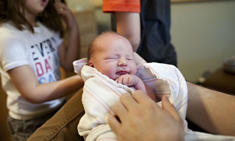 mom having a baby at home