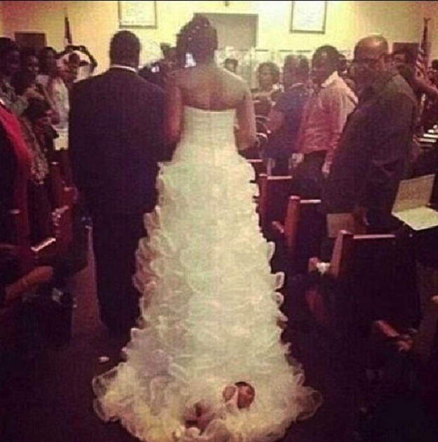 mom and baby wedding dress