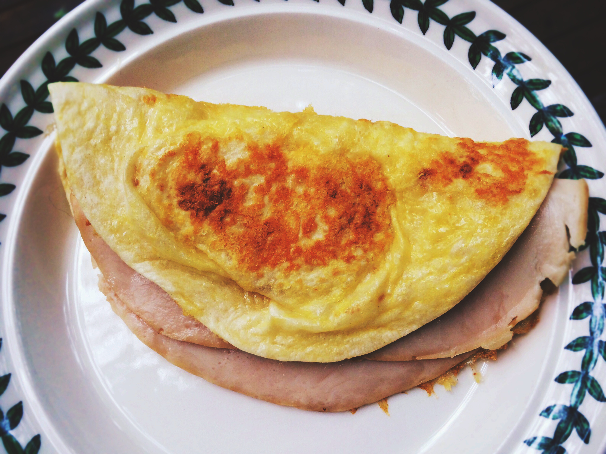 Warm, Stuffed Breakfast Tortilla