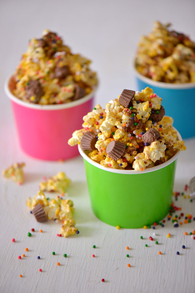 Chocolate Peanut Butter Cup Popcorn