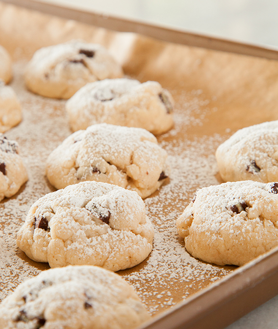 25 Days of Cookies Mint Chocolate Chip Snowballs