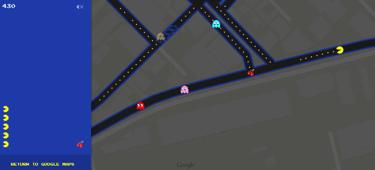 Jogue PAC-MAN no Google Maps • B9