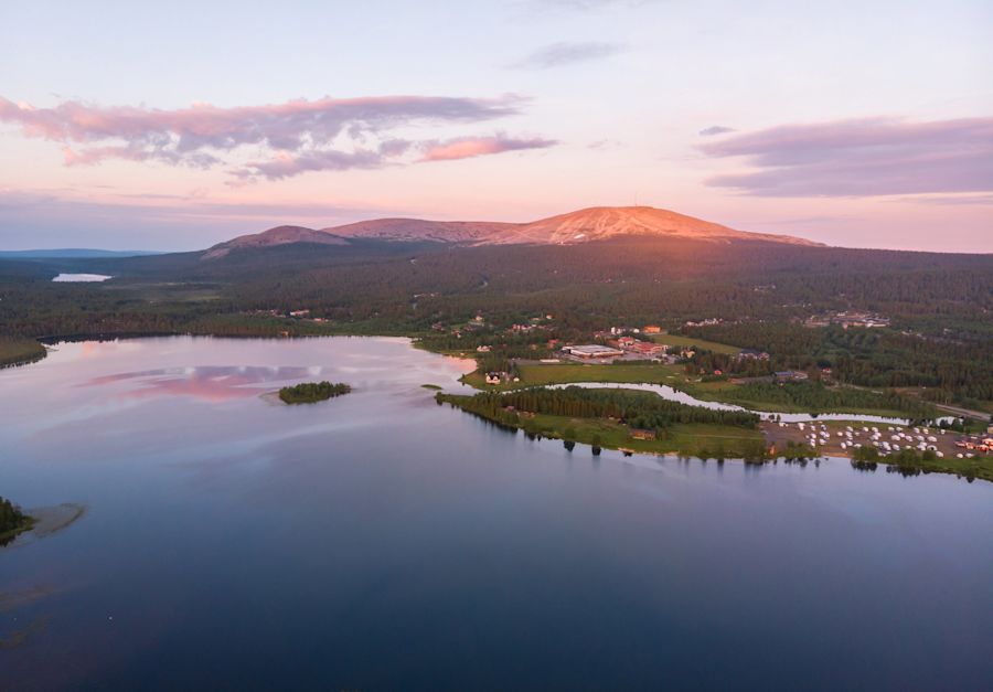 Ilmakuva dronella Ylläksestä