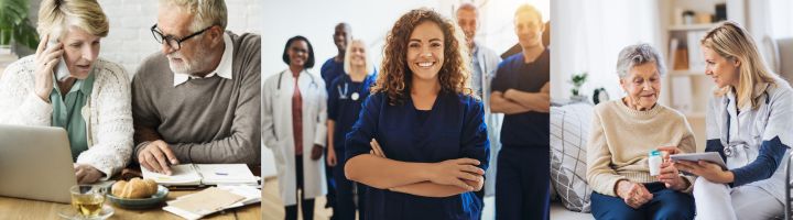 24 Stunden Pflegekraft und Senior im Garten