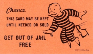 Monopoly kaart - Get out of jail free card