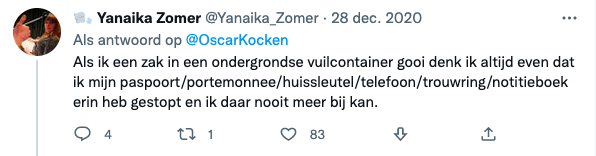 Irrationele angsten - Twitter - ondergrondse container