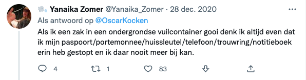 Irrationele angsten - Twitter - ondergrondse container