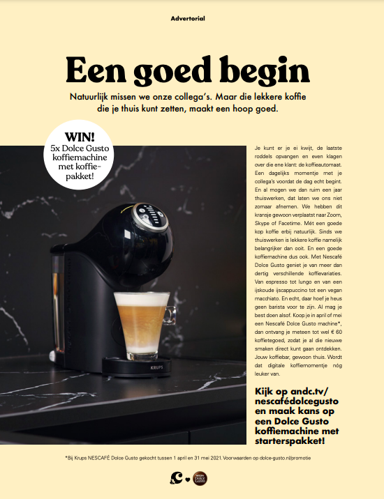 Dolce Gusto print advertorial