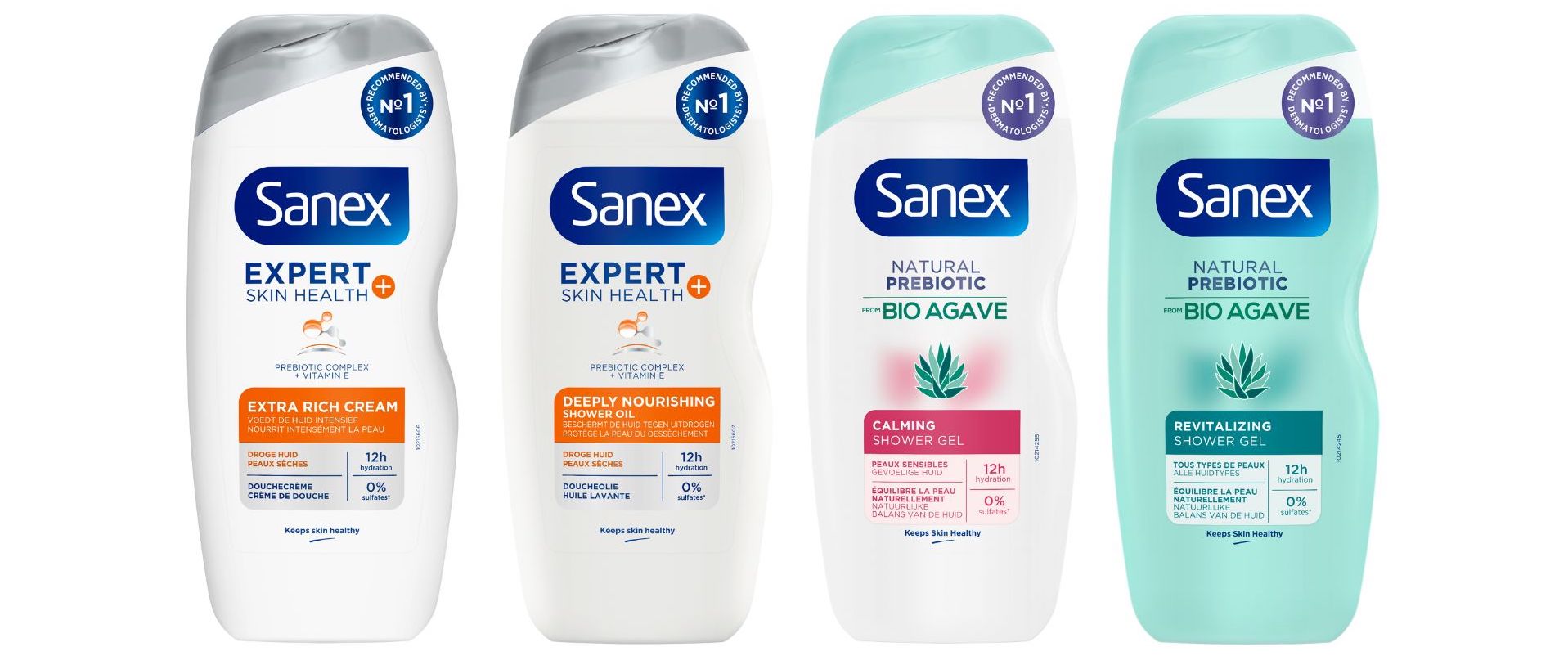 Sanex - Expert Skin Health - Bio Agave - packshots 4x