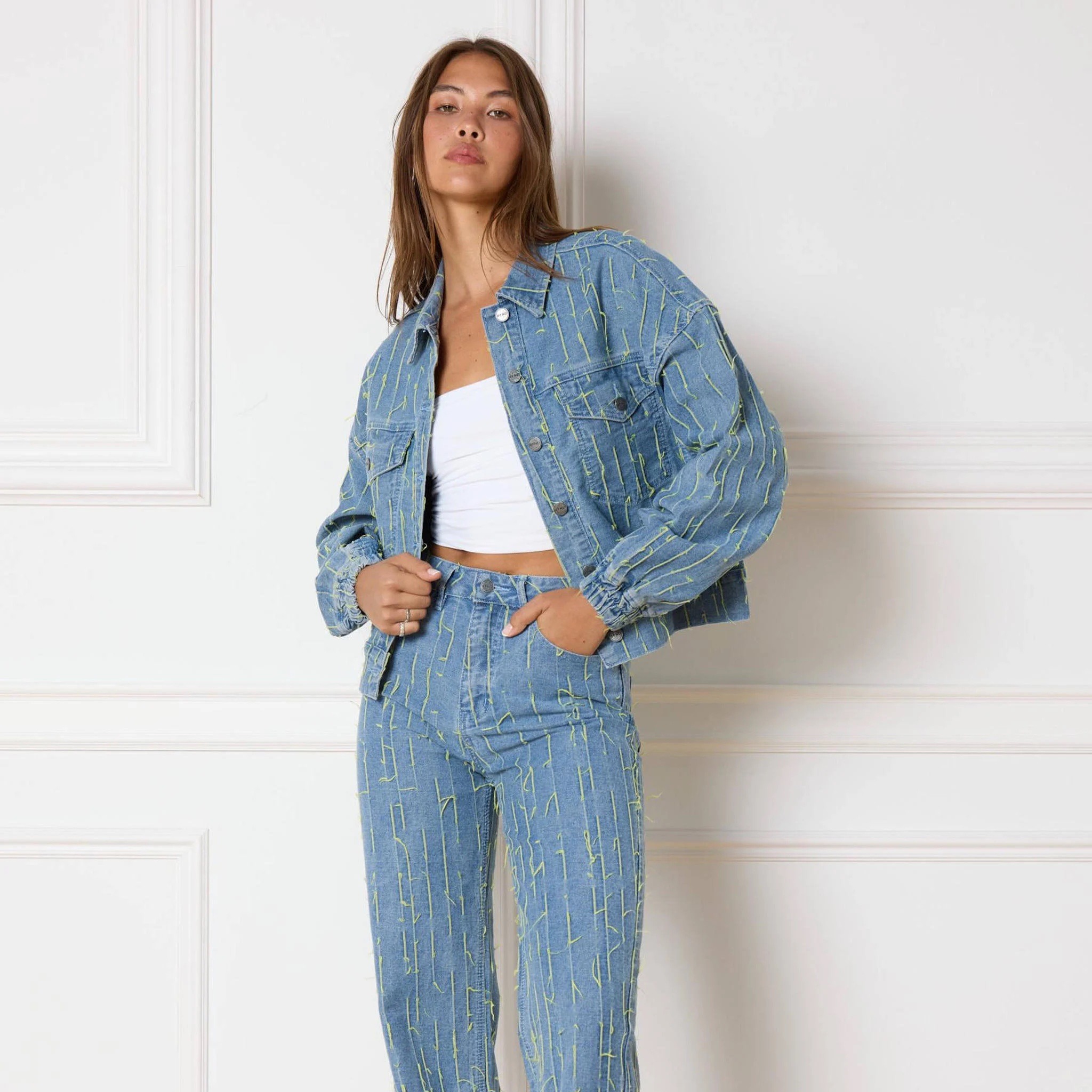 Wehkamp - denim trends - co-ord set - jeans - cropped jacket