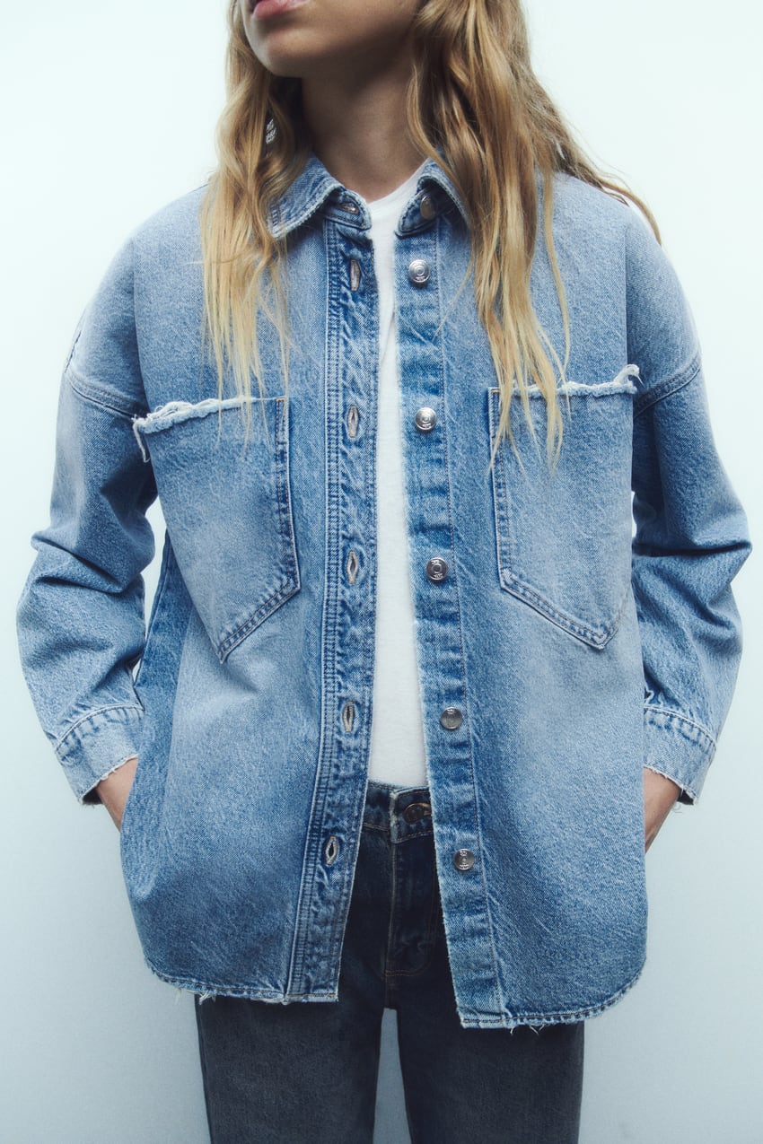 Denim Blouse Zara