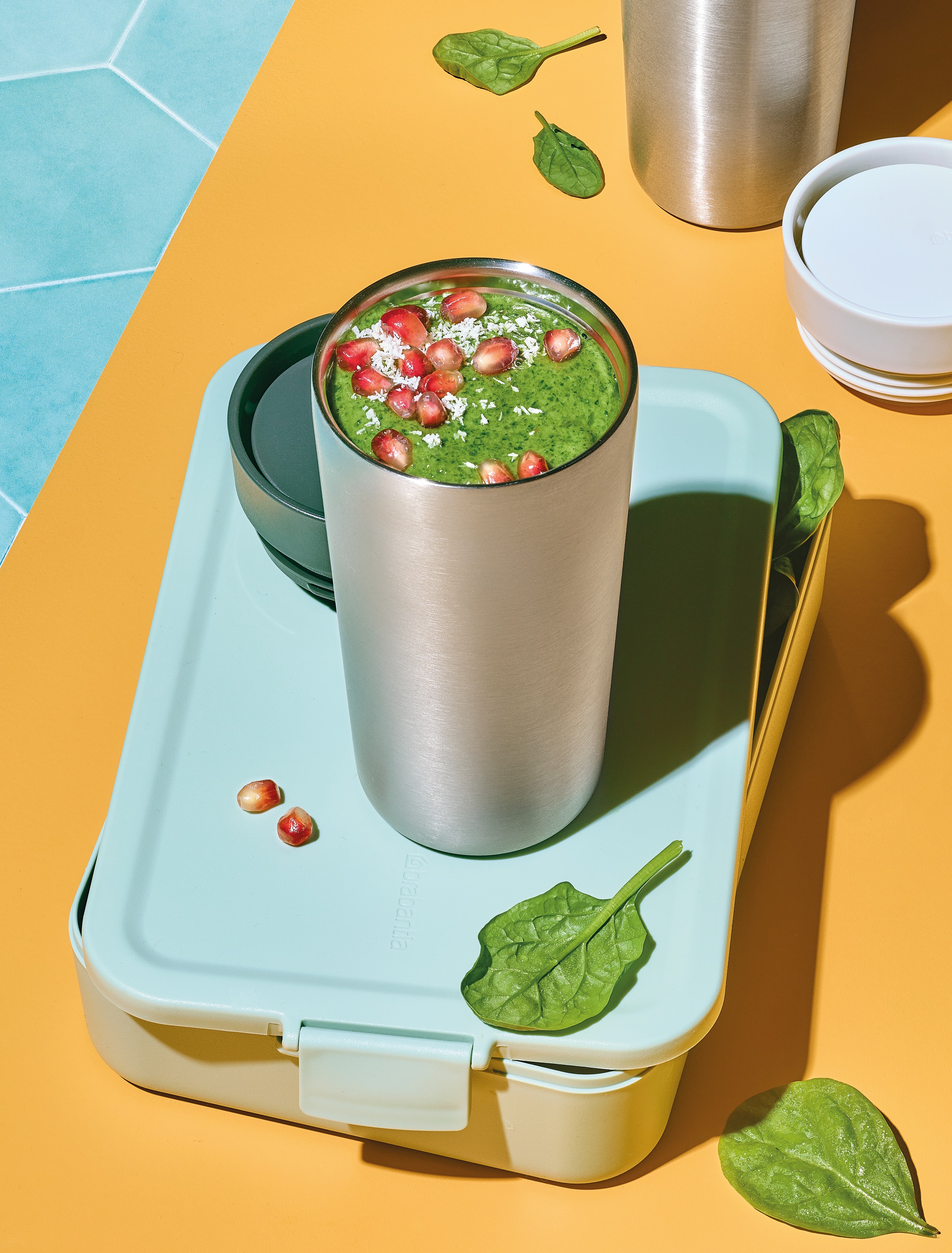 Brabantia - mealpreppen - lunchbox - groene smoothie - Liz van Dijk - Appie Busser