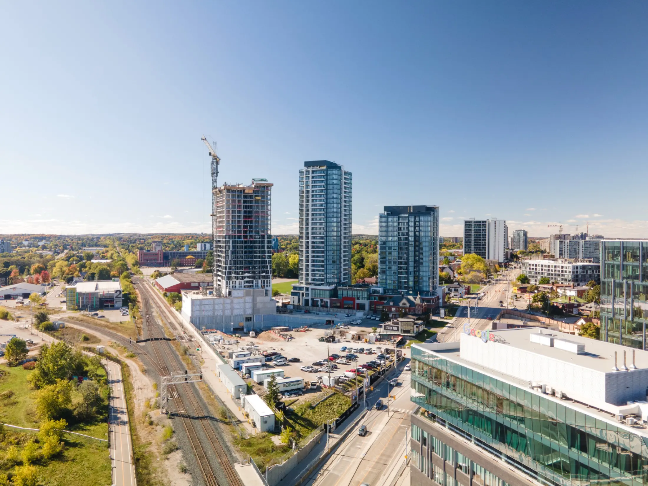 Station Park Community Drone Shot Kitchener