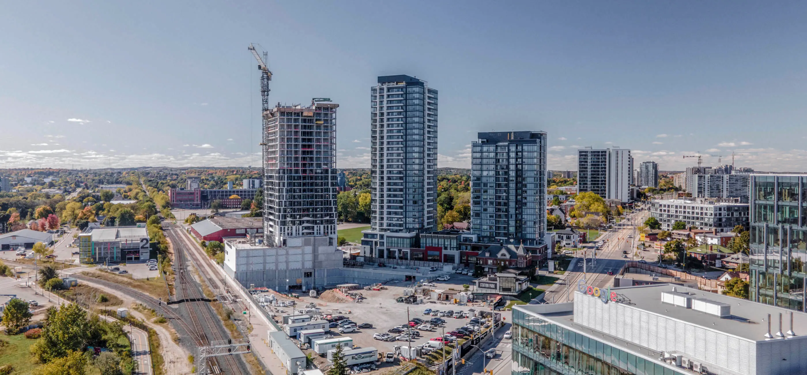 Station Park Drone Shot for About Wide