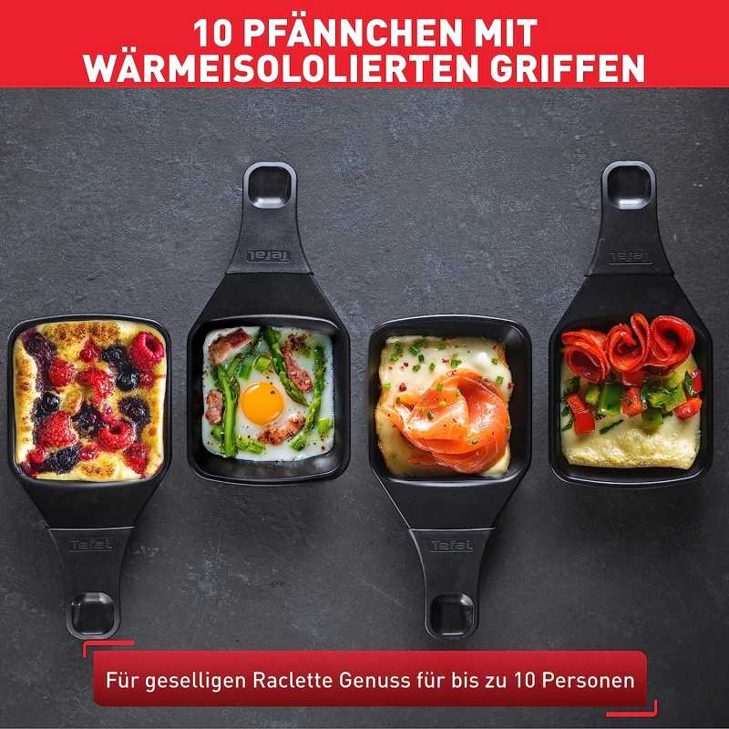 Tefal Raclette Grill für 10 Personen - Bild der Pfannen