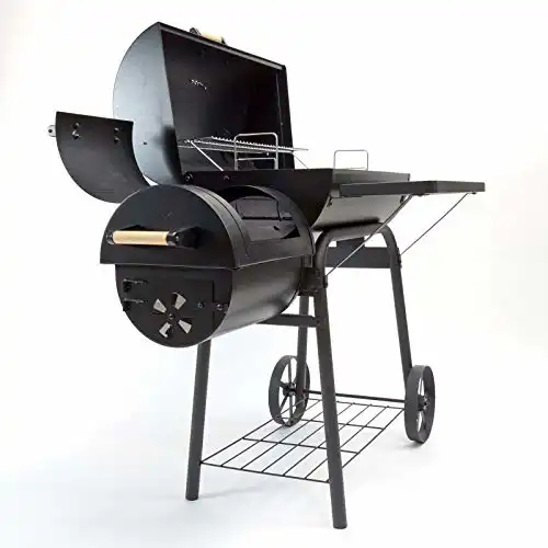 BBQ Smoker Kamingrill Santa Fe Grillwagen Grill Barbecue-Grill Räucherofen Holzkohle - 4