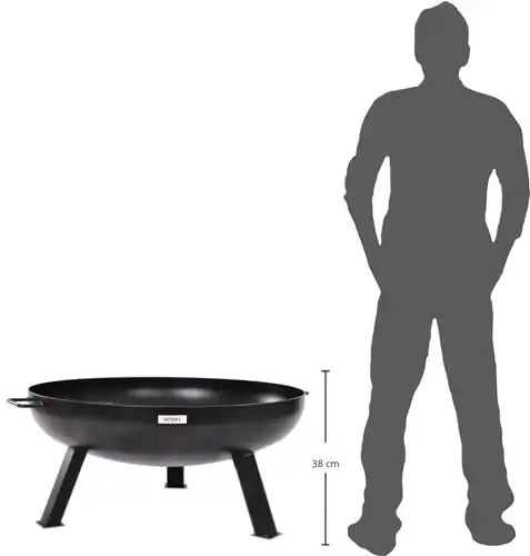 FEUERSCHALE 83 cm 75 cm BBQ 80 DESIGNFEUERSCHALE 3 BEIN FIREPIT GRILL NEU - 4