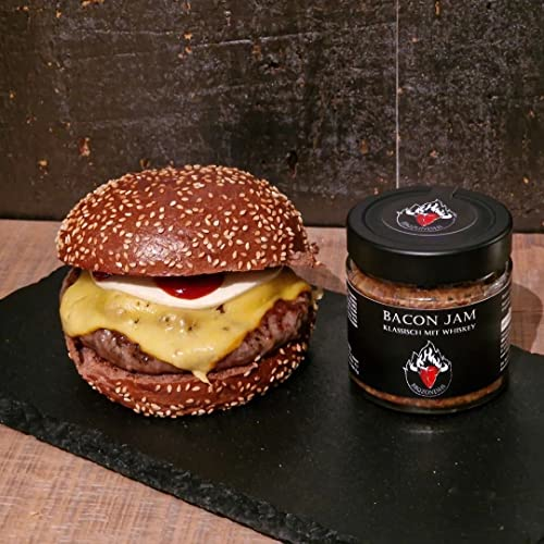 BBQZoneSHS PREMIUM Bacon Jam Speckmarmelade mit Whisky | Bacon-Marmelade für Hot Dogs, Burger und Grillfleisch | Grill Geschenk für Männer (Klassisch mit Whisky) - 1 BBQZoneSHS PREMIUM Bacon Jam Speckmarmelade mit Whisky | Bacon-Marmelade für Hot Dogs, Burger und Grillfleisch | Grill Geschenk für Männer (Klassisch mit Whisky) - 1