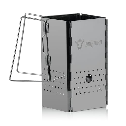 BBQ-Toro klappbarer Edelstahl Anzündkamin mit Griffen | 16 x 16 x 29 cm | Faltbarer Grillkamin mit Tragetasche für BBQ, Campen, Outdoor, Garten, Terrasse, Festival | Grill Starter, Grill Zubehör - 3 BBQ-Toro klappbarer Edelstahl Anzündkamin mit Griffen | 16 x 16 x 29 cm | Faltbarer Grillkamin mit Tragetasche für BBQ, Campen, Outdoor, Garten, Terrasse, Festival | Grill Starter, Grill Zubehör - 3
