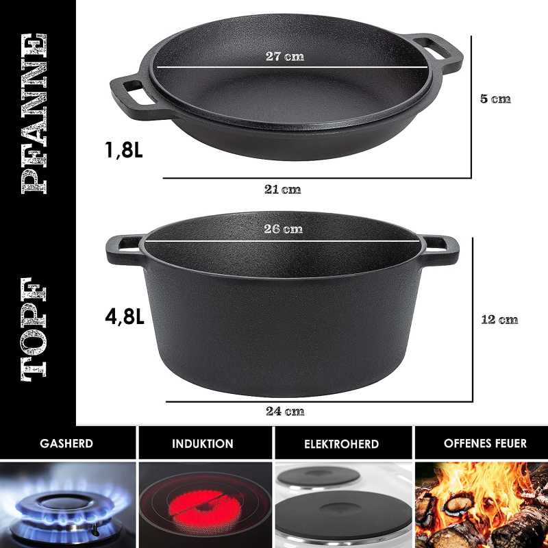 KESSER® Dutch Oven 2in1 - Details