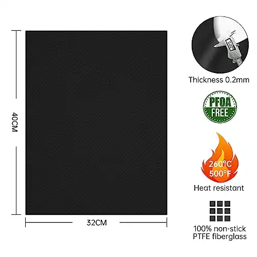 SPGOOD BBQ Grillmatte,5er Set Antihaft Teflon Grillmatten Grillplatte Gasgrill, Backpapier Wiederverwendbar,für Holzkohlegrill, Elektronischen Grill, Backofen, PFOA-Frei über 40x32CM - 0