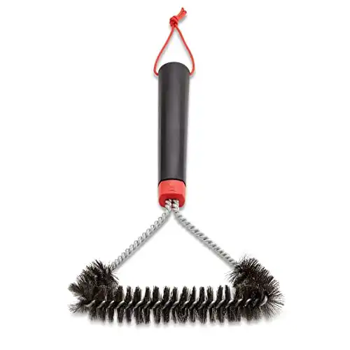 Weber Three-Sided Grill Brush Dreiseitige Grillb rste, 30 cm, Schwarz/Silber, 6277 - 6