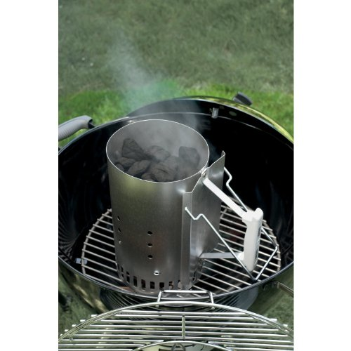 Weber Anzündkamin, Rapidfire Starter - Groß (32cm Höhe), kompakter Grillanzünder mit zwei Griffen, ideal für alle Holzkohlegrills ab Ø 47cm, Anzündhilfe für Holzkohle, Briketts - (7416) - 0 Weber Anzündkamin, Rapidfire Starter - Groß (32cm Höhe), kompakter Grillanzünder mit zwei Griffen, ideal für alle Holzkohlegrills ab Ø 47cm, Anzündhilfe für Holzkohle, Briketts - (7416) - 0