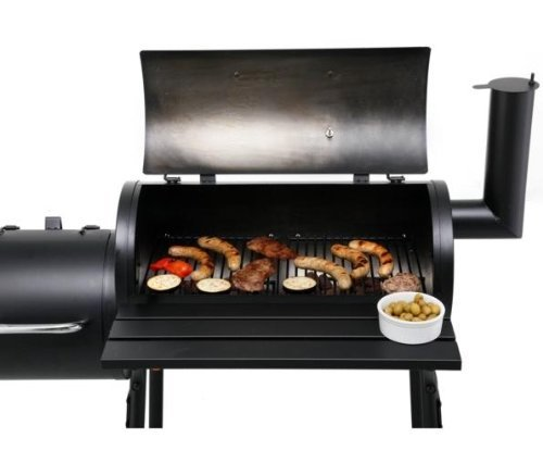 tepro Smoker Wichita (Holzkohle-Grillwagen mit Rollen) zum Räuchern und Grillen, Neben- und Hauptkammer mit Belüftungsregler und Kamin, Thermometer, Maße ca. 115 x 63,5 x 116,5 cm - 3 tepro Smoker Wichita (Holzkohle-Grillwagen mit Rollen) zum Räuchern und Grillen, Neben- und Hauptkammer mit Belüftungsregler und Kamin, Thermometer, Maße ca. 115 x 63,5 x 116,5 cm - 3