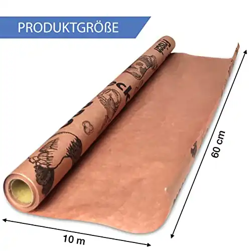 Kalera Butcher Paper BBQ Kraftpapier für Grill | 10m x 60cm Das American Style Metzgerpapier für den Gasgrill & Holzkohlegrill | Kraftpapier für Lebensmittel Grillpapier Packpapier - 1