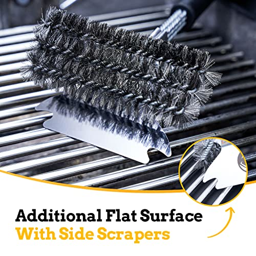 Mountain Grillers Grillbürste mit robusten Borsten und scharfem Schaber - Diese Grill Drahtbürste reinigt Metallgrills ohne Beschädigungen , grillbesteck - 5 Mountain Grillers Grillbürste mit robusten Borsten und scharfem Schaber - Diese Grill Drahtbürste reinigt Metallgrills ohne Beschädigungen , grillbesteck - 5