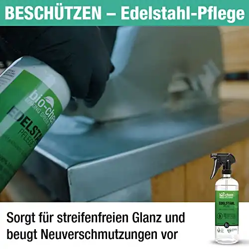 bio-chem Grill Reinigungsset und Pflege professionell Box 7-teilig: 1x Rauchharzentferner 1L (inkl. Sprühflasche) + 1x BBQ-Cleaner 750ml + 1x Edelstahlpflege 750 ml + Grillbürste & Zubehör - 6