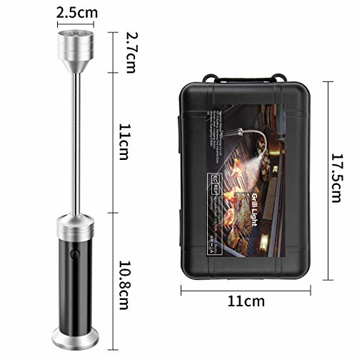 MojiDecor Grill Licht, Magnetische Grilllampe BBQ Licht Set Outdoor Grill Lichter BBQ Zubehör Arbeitslampe, Batteriebetrieben, 360 Grad Drehwinkel 2 Pack, Schwarz - 5 MojiDecor Grill Licht, Magnetische Grilllampe BBQ Licht Set Outdoor Grill Lichter BBQ Zubehör Arbeitslampe, Batteriebetrieben, 360 Grad Drehwinkel 2 Pack, Schwarz - 5