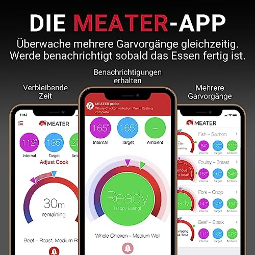 MEATER Plus, Das weltweit beliebteste smarte kabellose Fleischthermometer, Bluetooth-Boost und erhöhte Reichweite, für Grill und Küche, Perfekter Fleischgenuss via App - 4