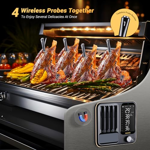 Inkbird INT-14-BW Fleischthermometer kabellos, Smart Grillthermometer WIFI 2.4G und Bluetooth 5.4 Signal 91m, Backofenthermometer Thermometer für Ofen, Grill, Smoker, Rotisserie Airfryer Ofen - 1 Inkbird INT-14-BW Fleischthermometer kabellos, Smart Grillthermometer WIFI 2.4G und Bluetooth 5.4 Signal 91m, Backofenthermometer Thermometer für Ofen, Grill, Smoker, Rotisserie Airfryer Ofen - 1