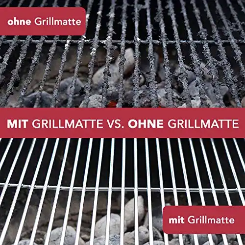 Adamant Grillmatten für Gasgrill [100% PASSEND] - 5er Set - BBQ Backmatte - Grillmatte für Holzkohle - Grillmatte für Elektrogrill - BBQ zubehör - BPA frei und Anti-Haft beschichtet - Grillen mit Spaß - 1