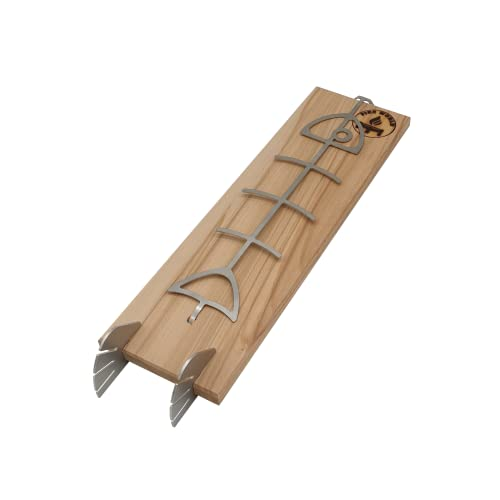 Fire World - Flammlachsbrett - 1er Set Flammlachsbrett - Flammlachsbretter mit Halterung aus Edelstahl - Lachsbrett aus Buche - Feuerschale - Räucherbrett - Flammlachs - Made in Germany - 6 Fire World - Flammlachsbrett - 1er Set Flammlachsbrett - Flammlachsbretter mit Halterung aus Edelstahl - Lachsbrett aus Buche - Feuerschale - Räucherbrett - Flammlachs - Made in Germany - 6